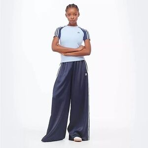 adidas Originals Women's Adicolor Satin Wide Leg Track Pants